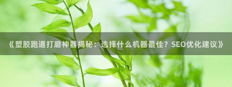 红足1世手机下载：《塑胶跑道打磨神器揭秘：选择什么机器最佳？SEO优化建议》
